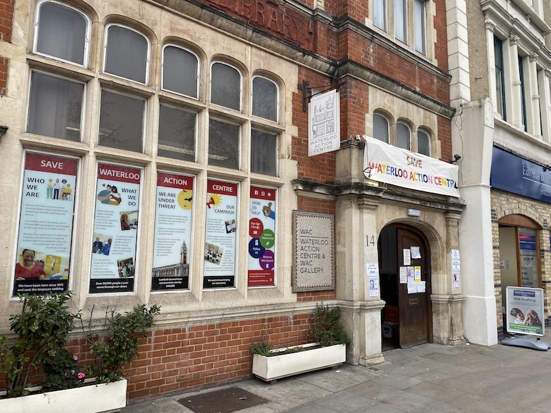 window graphics and banner at waterloo action centre